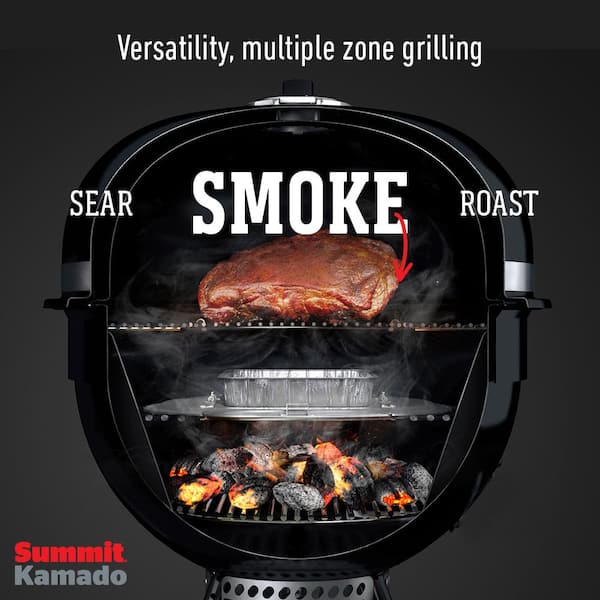Summit Kamado E6 24 in. Charcoal Grill in Black