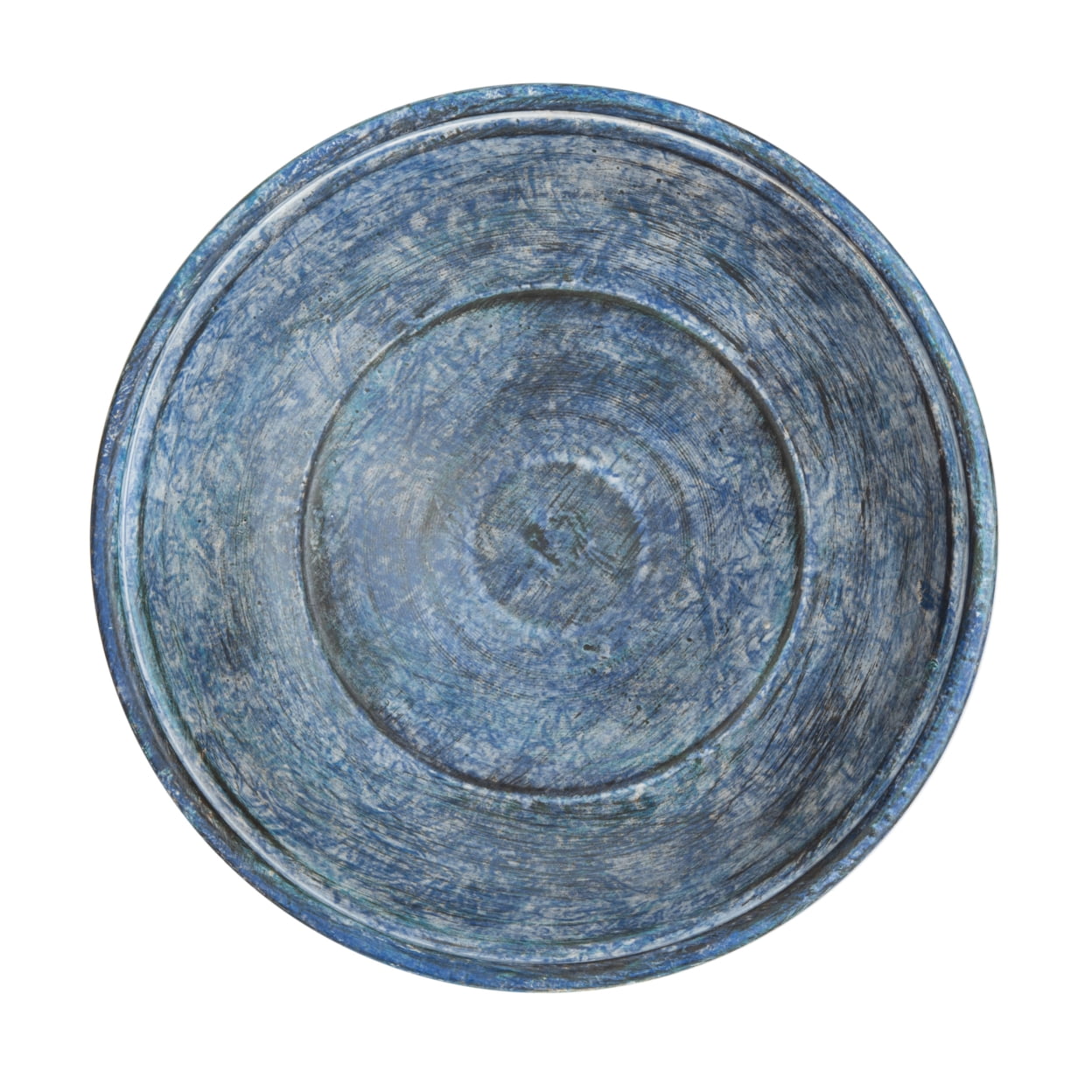 SAFAVIEH Orian Solid Rustic Outdoor Patio Bird Bath, Mossy Blue