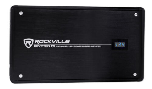 Rockville Krypton F5 3200w Peak / 800w RMS 5 Channel Car Amplifier w Volt Meter