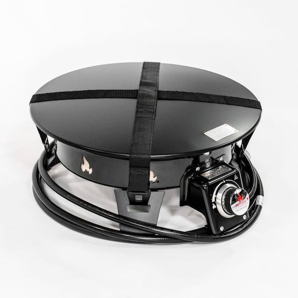 Kootenay 19 in. Portable Outdoor Steel Propane Gas Fire Pit with Cover and Carry Kit