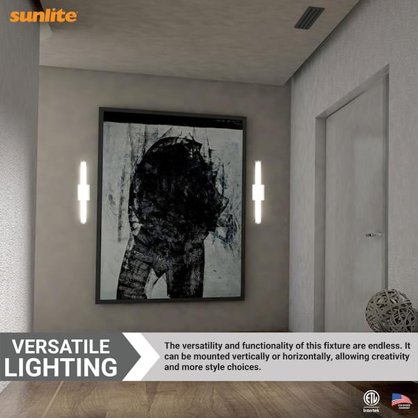 24 in. 1-Light Brushed Nickel LED Vanity Light Dimmable 1750 Lumens Bar with Selectable CCT Switch 3000K 4000K 5000K