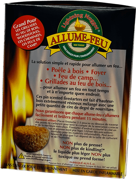 Lightning Nuggets - All Natural Fire Starters - Lightning Nugget 35 Count box with each nugget measuring 2 1/8