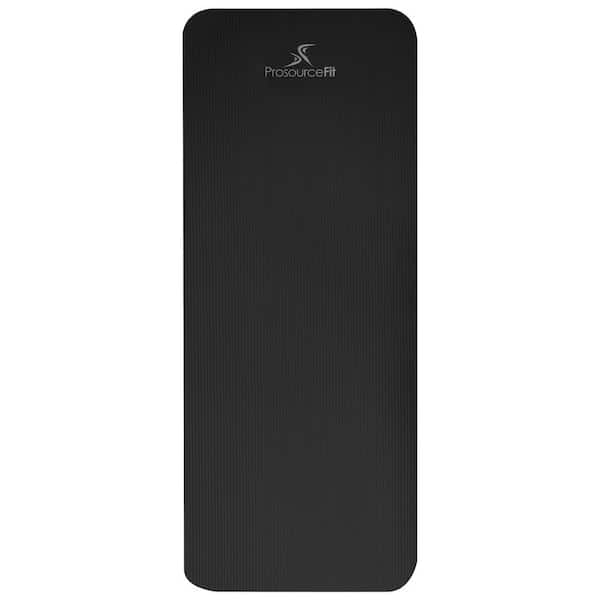 All Purpose Black 71 in. L x 24 in. W x 1 in. T Extra Thick Yoga and Pilates Exercise Mat Non Slip (11.83 sq. ft.)
