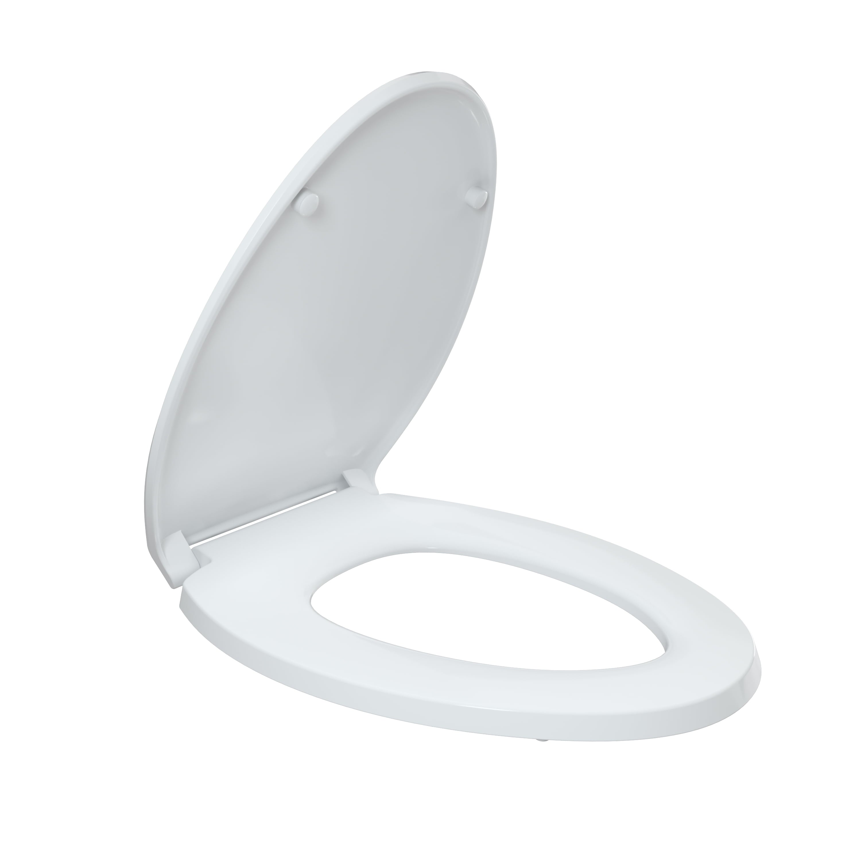 R&T B1130 Toilet Seat 400 pound Oval Plastic Toilet Seat Soft Close No Slam White