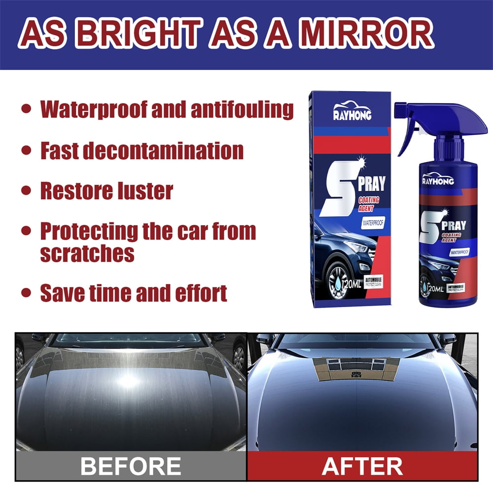 3 -Piece Set RAYHONG Quick-acting Coating Spray Car Nano-ceramic Coating Agent Car Scratch Repair Glass Hydrophobic Coating Care