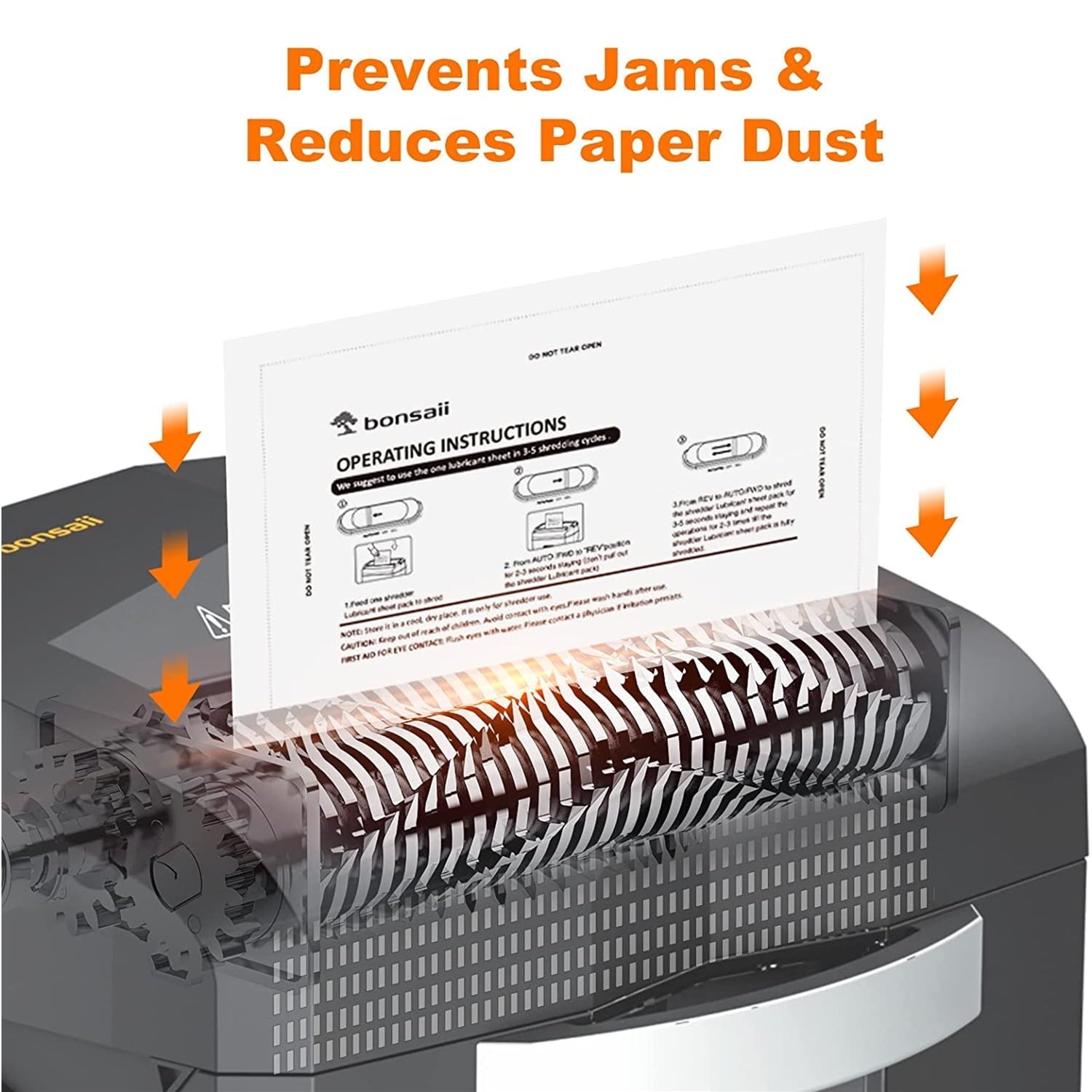 Bonsaii Paper Shredder Sharpening & Lubricant Sheets,24-Pack (8.7 x 7.9 inch/Piece)