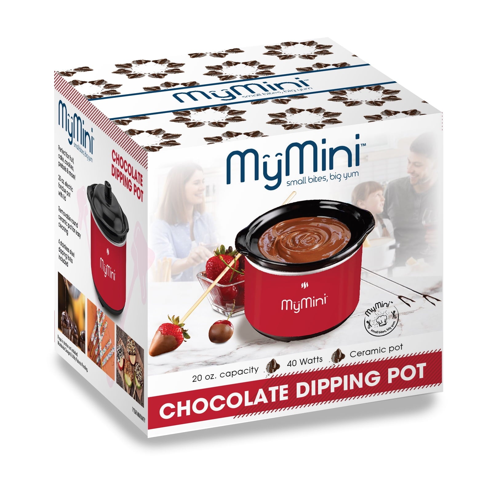 MyMini Dipping Pot Food Warmer, Red (5.9