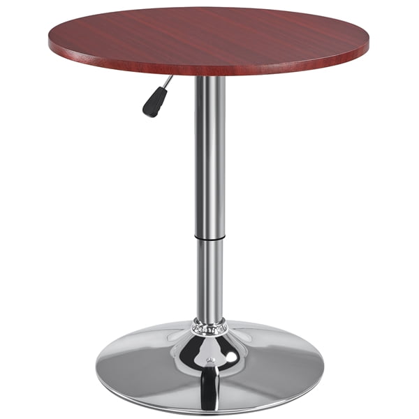 Topeakmart 27.5”- 36” Height Adjustable Modern Pub Table with 360° Swivel MDF Top, Black