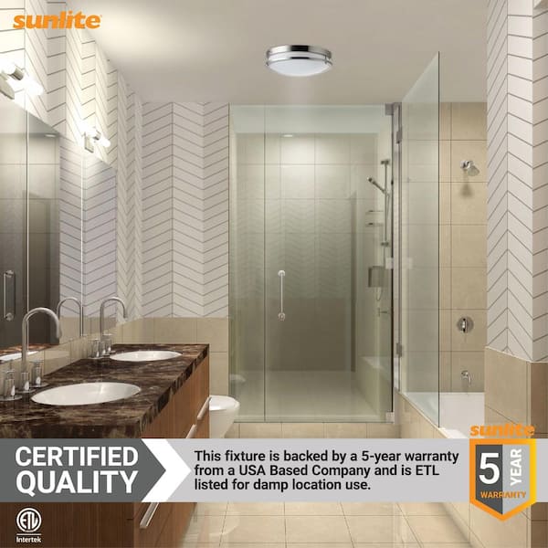 14 in. 1-Light Brushed Nickel Selectable LED Selectable CCT Round Dimmable Flush Mount with Emergency Backup Battery