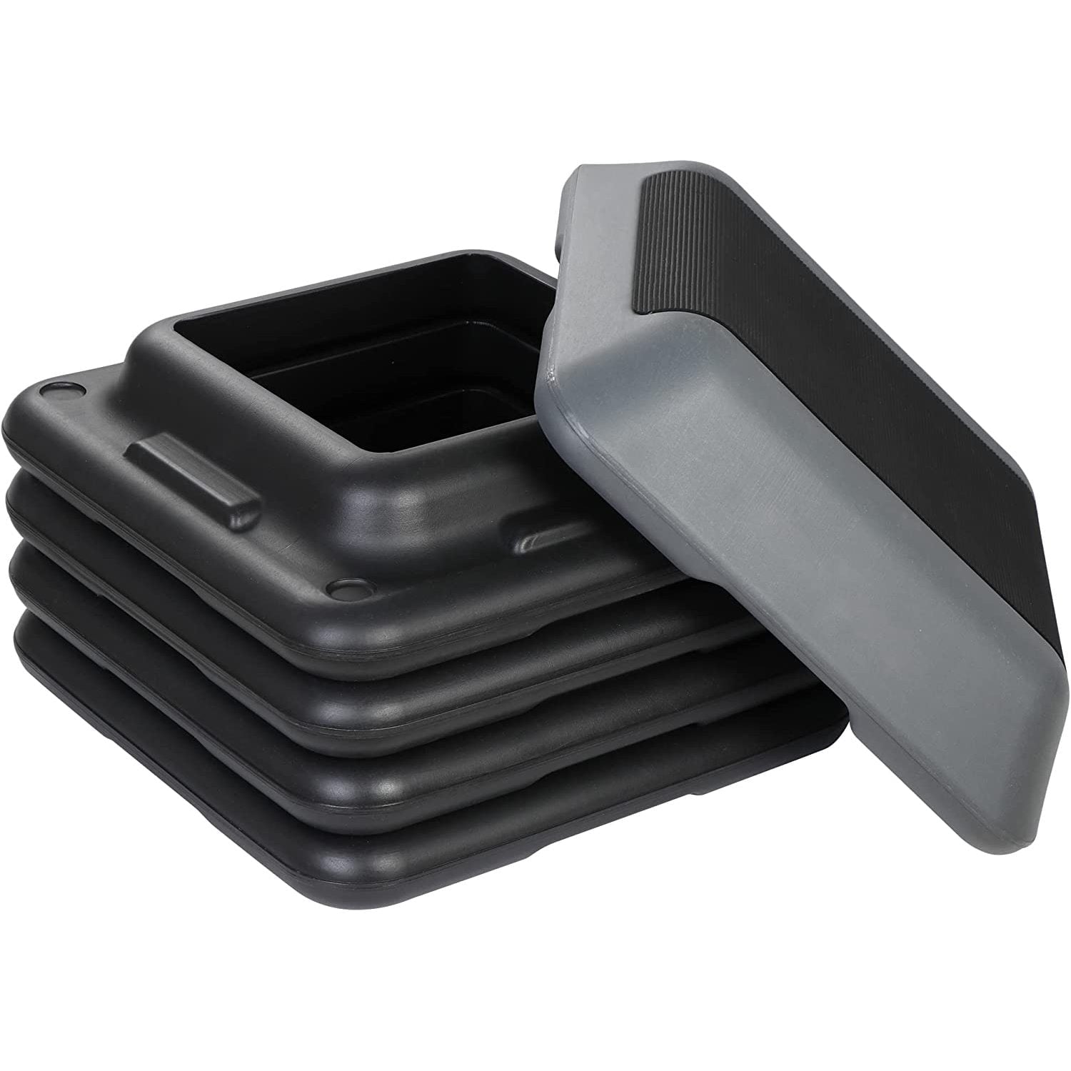 16 Inch Adjustable Aerobic Stepper Exercise Workout Step Platform Bench with 4 Risers 4