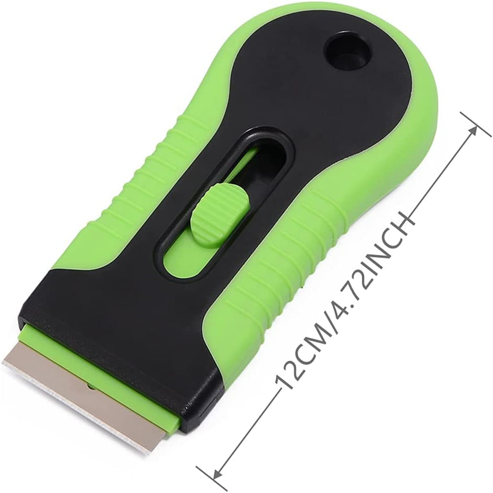 Car Window Glass Adhesive Ceramic Shaving Scraper Blade Tint Vinyl Wrap Glue Remover Cleanser with 10 PCS Blades