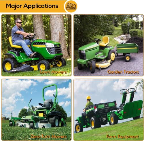 Set of 2, 18x9.50-8 Lawn Mower Tires with 4-Lug 8" x 7" Rim - Free shipping