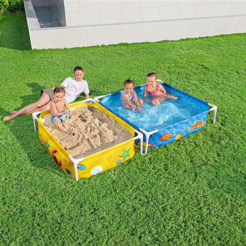 H2OGO! My First Frame Above Ground DuraPlus Kiddie Pool and Sandpit with Cover