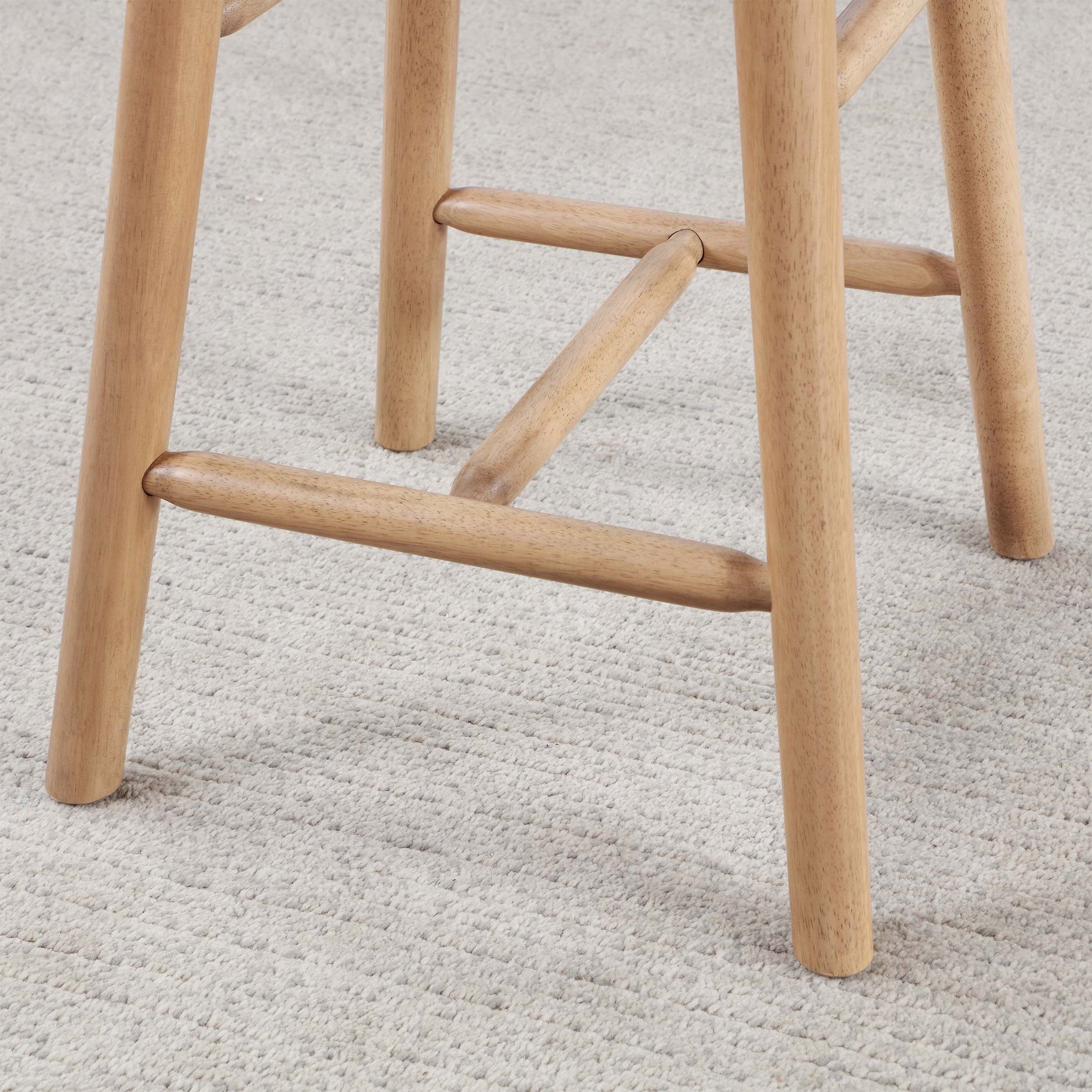 Better Homes & Gardens Springwood Barstool, Set of 2, Light Honey Finish