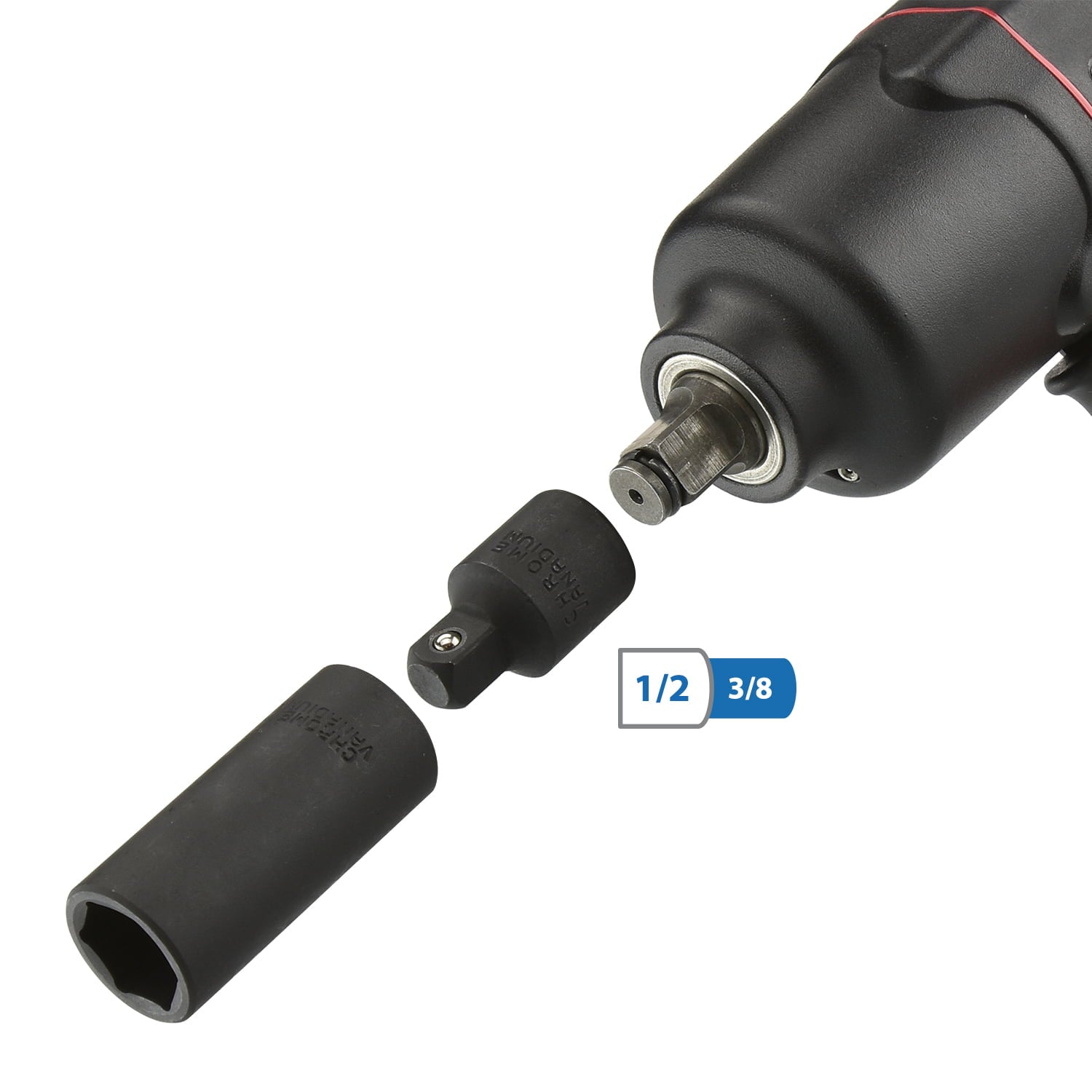 NEIKO 30249A 5 Piece Impact Socket Adapter Set, SAE Impact Adapter & Reducer, 1/4, 3/8, 1/2