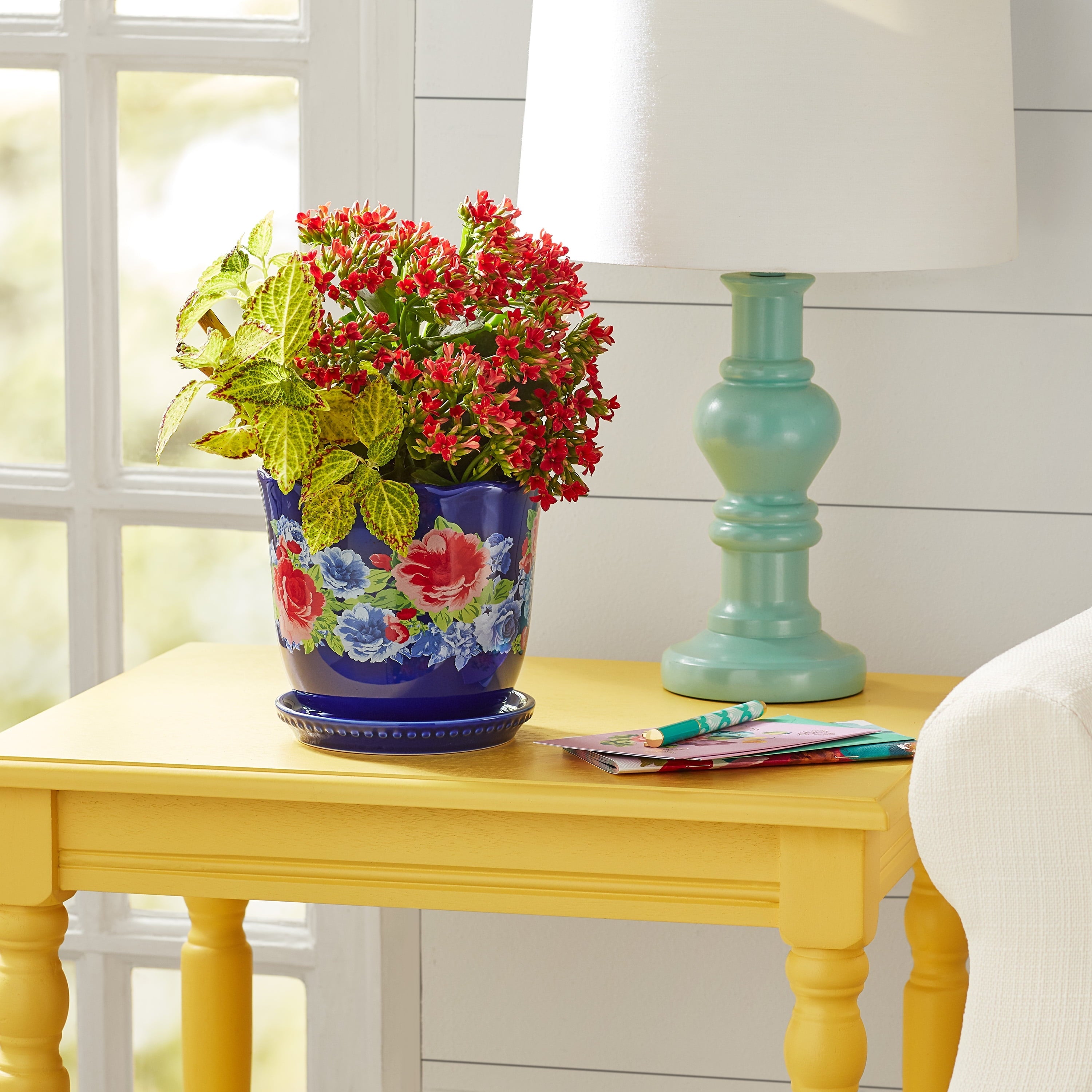 The Pioneer Woman Heritage Floral Planter, 6 inch, Stoneware