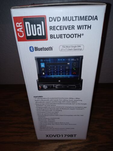 Dual Electronics XDVD179BT 7" Motorized Touch Screen Single DIN Car Stereo NEW