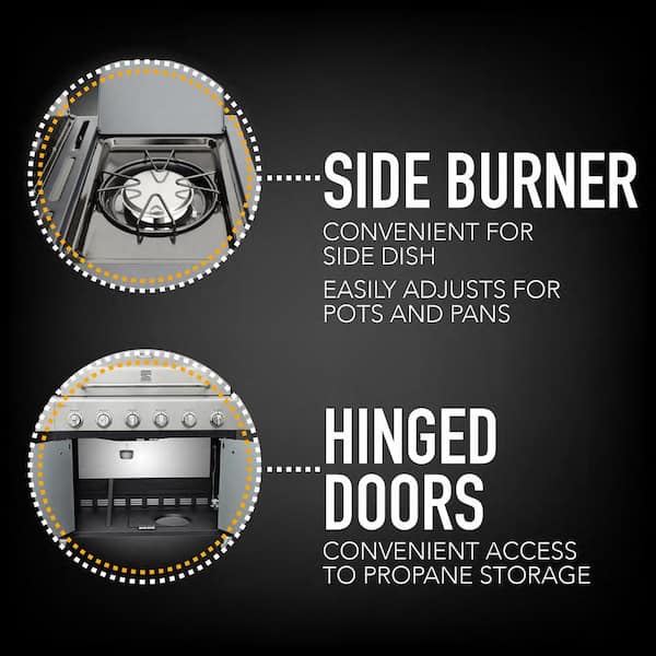 6-Burner with Side Propane Gas Burner XL Grill