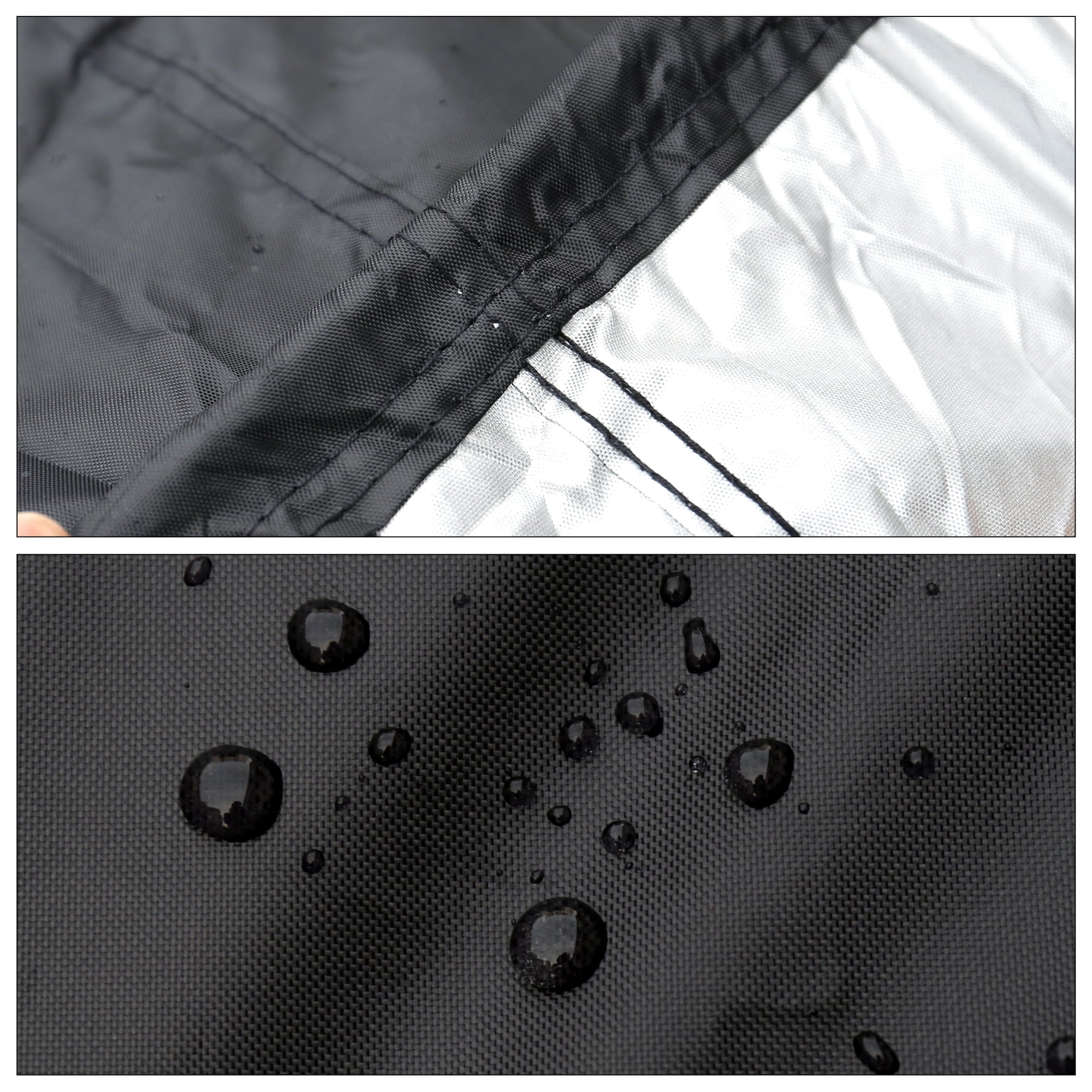 210D Waterproof Trailerable V-Hull Boat Cover, Black