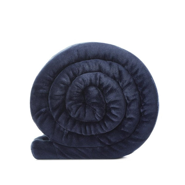 Orville Navy Throw Super Soft 100% Polyester 60 in. x 80 in.