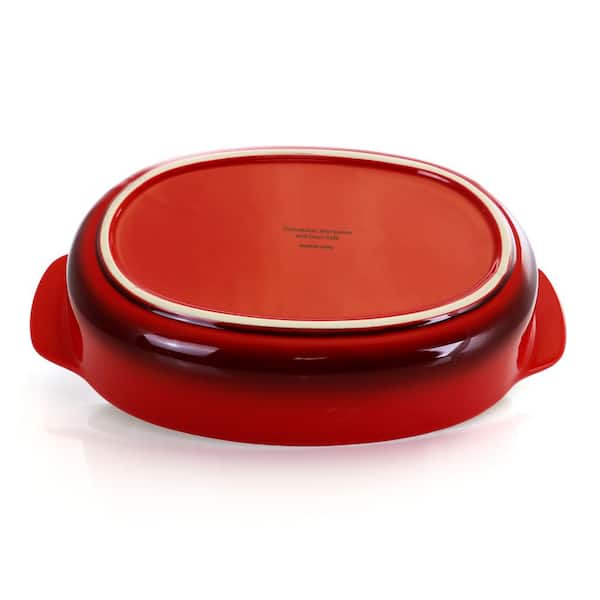 2.5 Qt. Red Stoneware Bake Pan