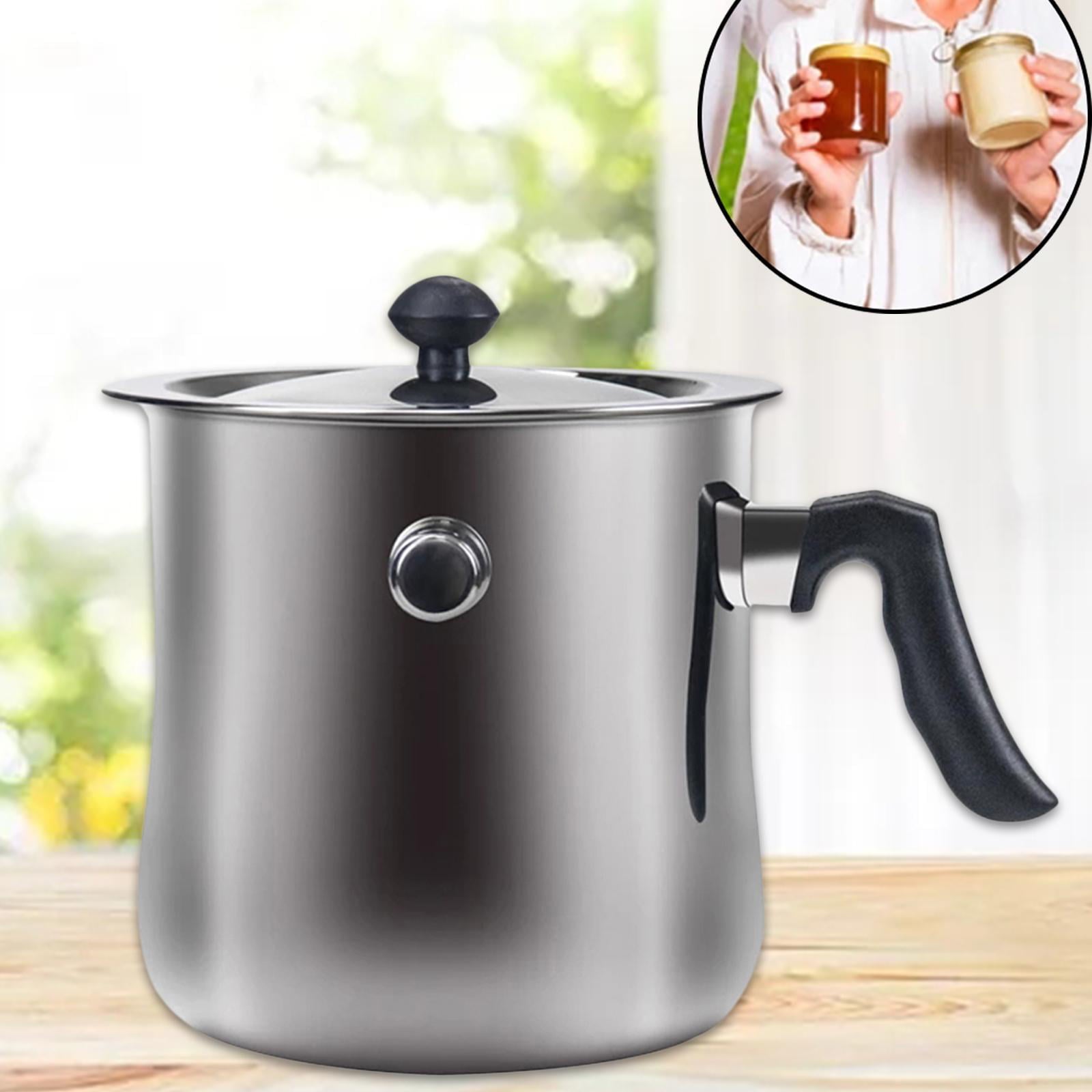 Candle Making Pouring Pot Stainless Steel Double Boilers Dripless Pouring Heat-Resistant Handle Melter Pot,Candle Making Supplies 20x17CM 2.5L
