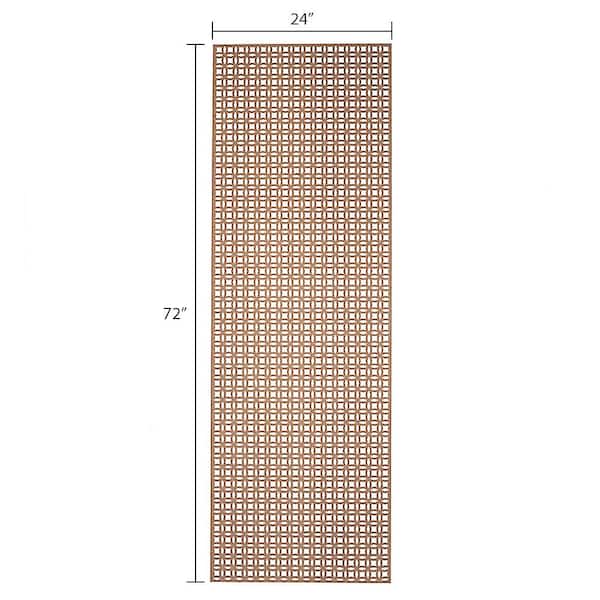 72 in. x 24 in. x 1/8 in. Unfinished Interlocking Circle Decorative Perforated Paintable MDF Screening Panel Insert