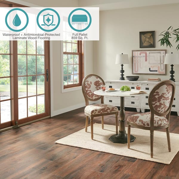 Defense+ Mallard Oak 14 mm T x 7.4 in. W Waterproof Laminate Wood Flooring (859 sqft/pallet)