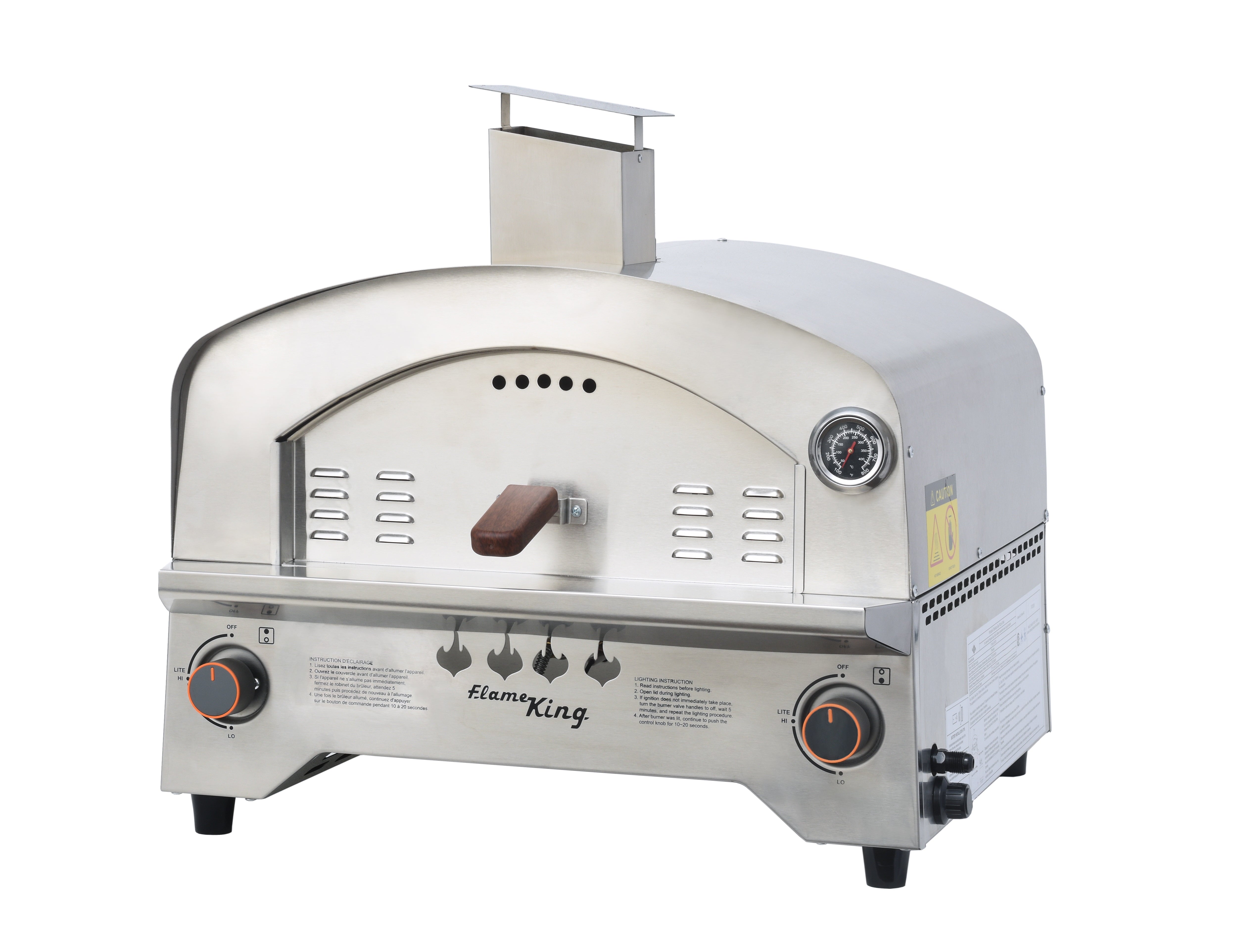 Flame King Multi Function Propane Pizza Oven with 13 inch Pizza Stone
