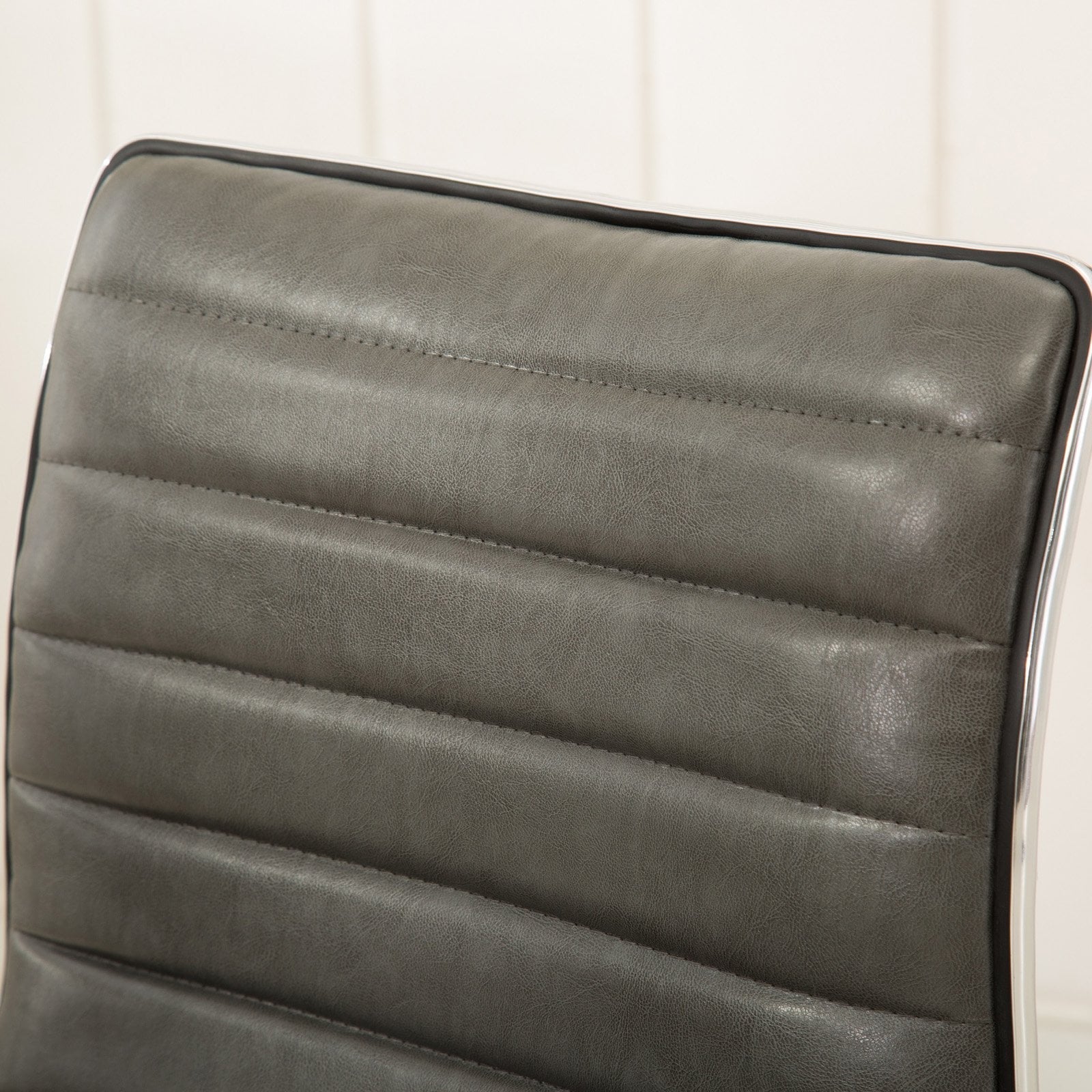 Roundhill Furniture Fremo Chromel Adjustable Air Lift Office Chair, Gray