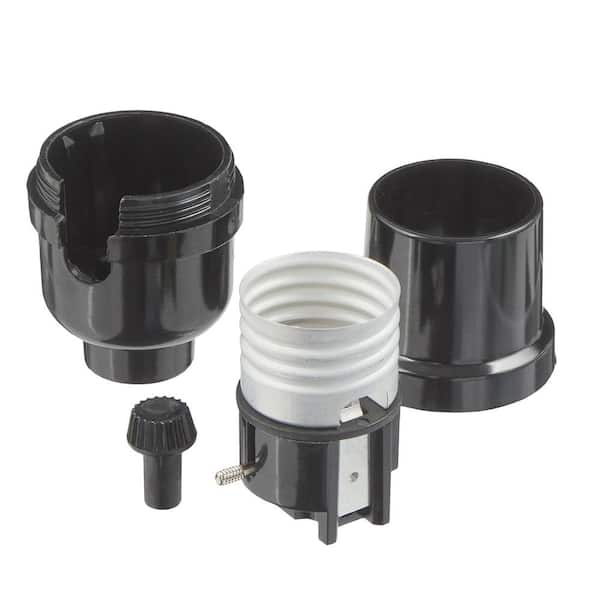 2-3/4 in. Black 3-Way Black Turn Knob Lamp Socket