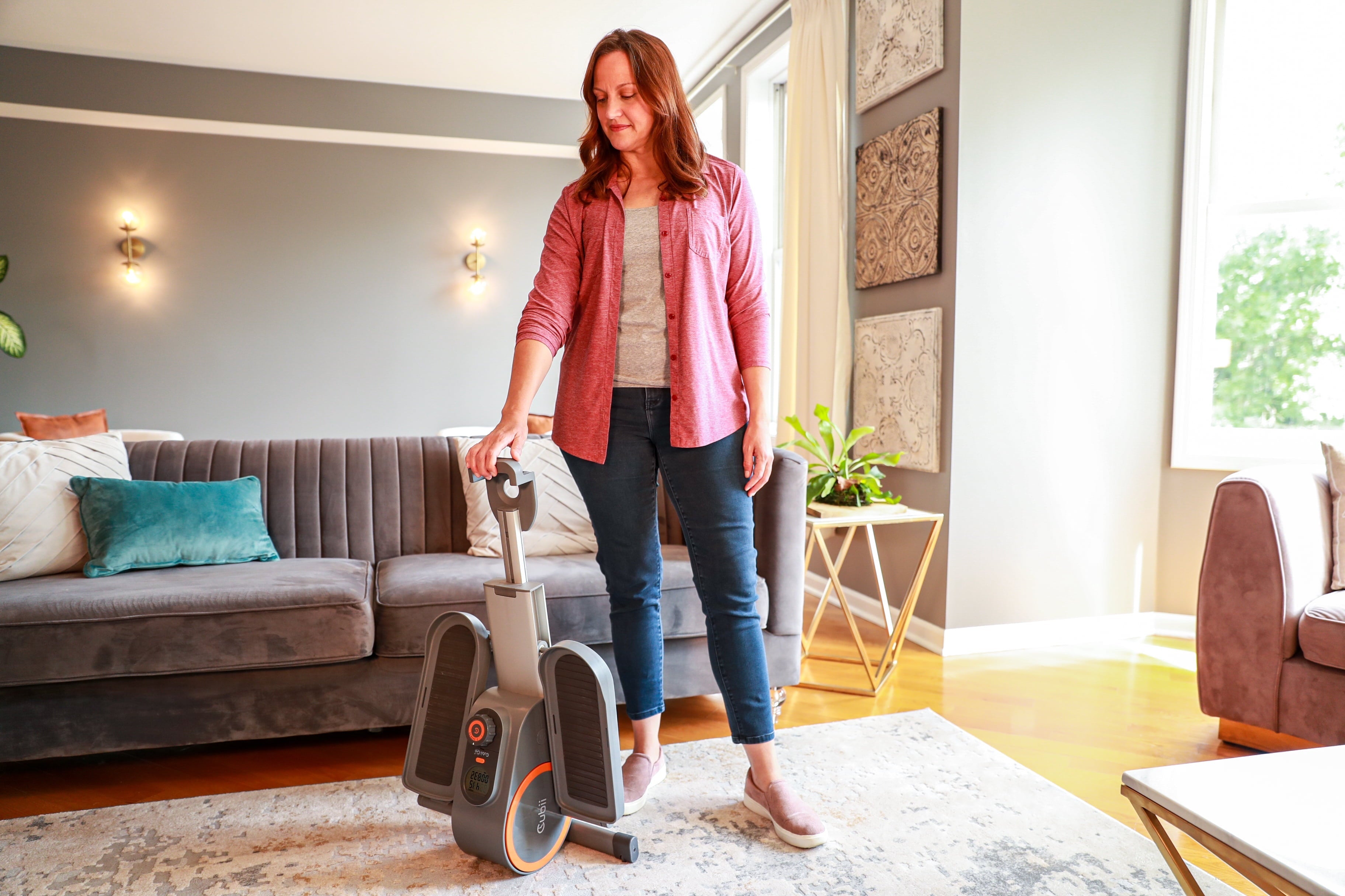 Cubii Go, Seated Elliptical Trainer with Wheels and Handle, 8 Adjustable Magnetic Resistance Levels