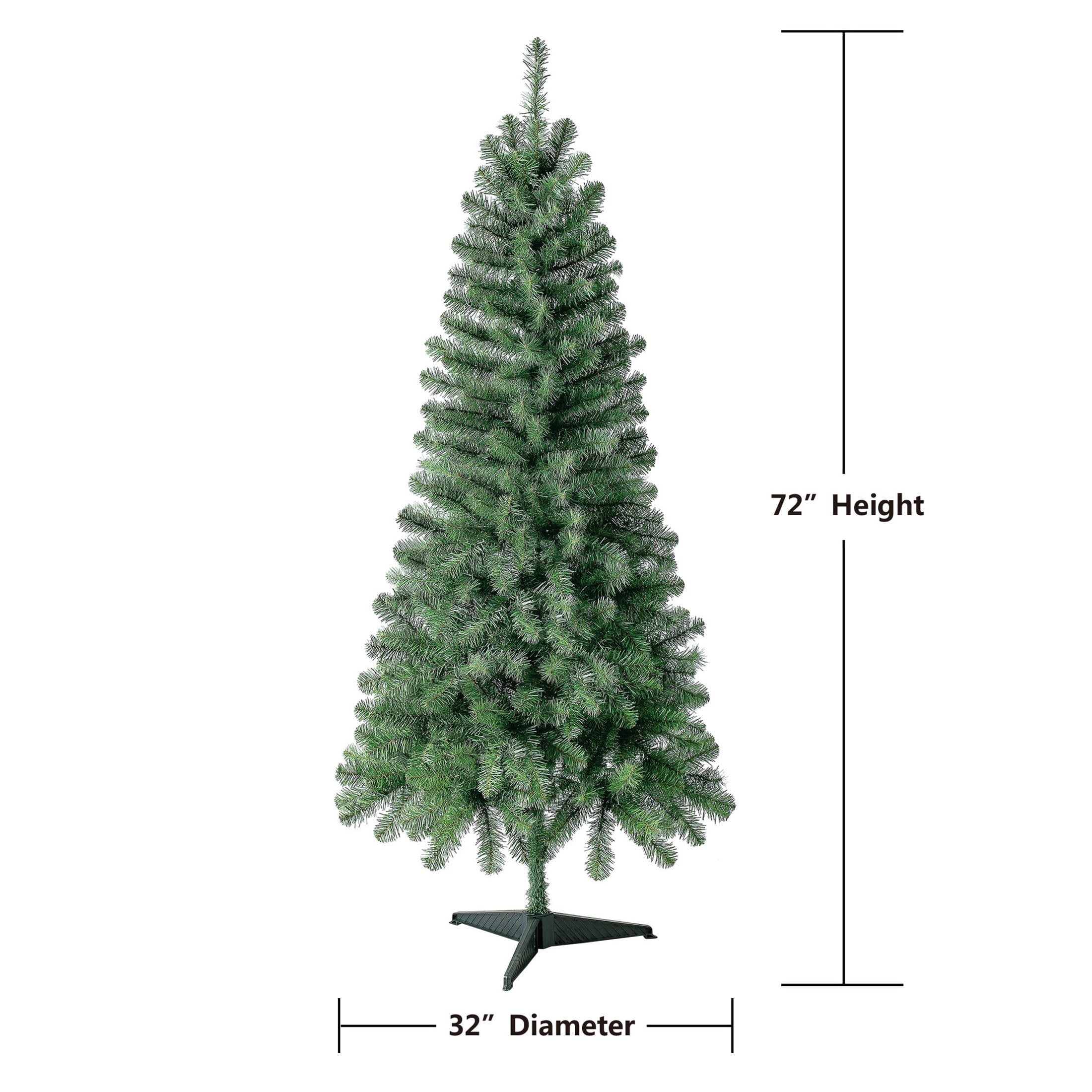 6 ft Non-Lit Wesley Pine Green Artificial Christmas Tree, by Holiday Time