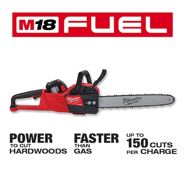 M18 FUEL 16 in. 18-Volt Lithium-Ion Battery Brushless Cordless Chainsaw Kit w/12.0Ah Battery & M18 FUEL HATCHET (2-Tool)