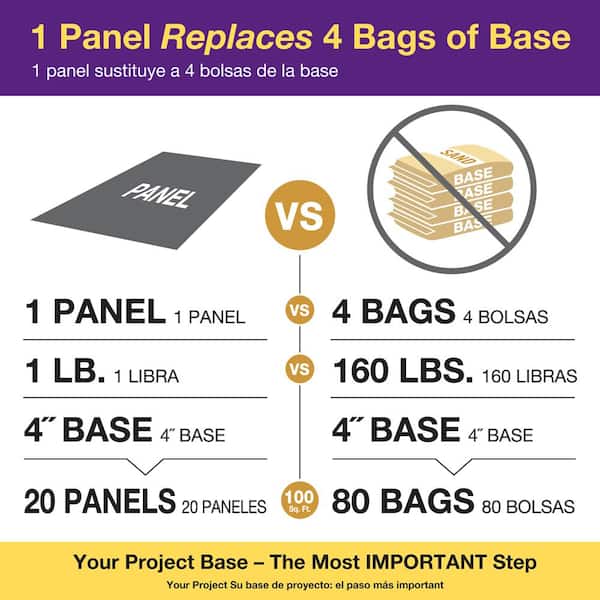 20 in. x 36 in. Black Polypropylene Paver Base Panel (20-Case)