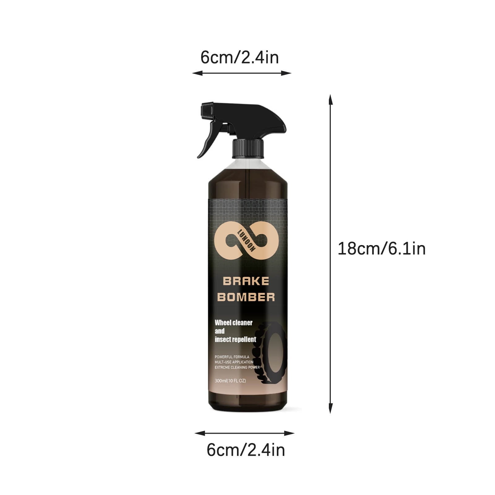 Stealth Garage Brake Bomber: 300ML Non-Acid Wheel Cleaner, Perfect for Cleaning Wheels and Tires, Rim Cleaner & Brake Dust Remover, Safe on Alloy, Chrome, and Painted Wheels.