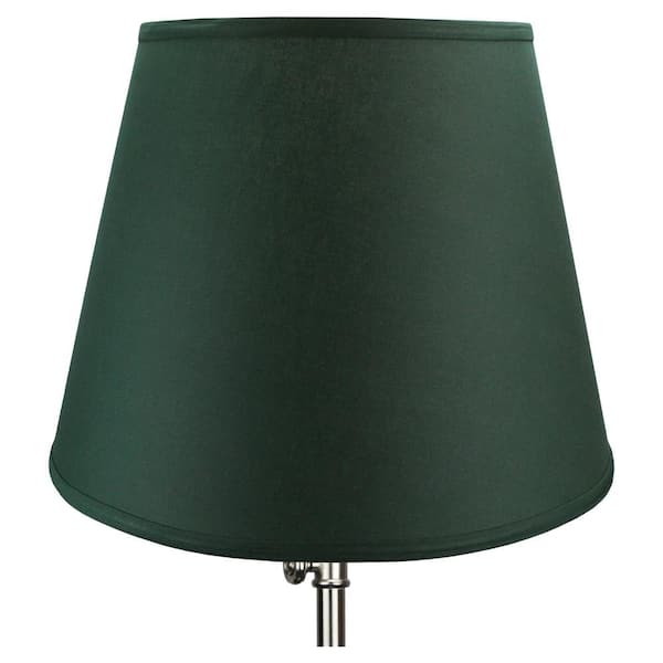 11 in. Top Diameter x 17 in. Bottom Diameter x 13 in. Slant Linen Hunter Green Empire Lamp Shade