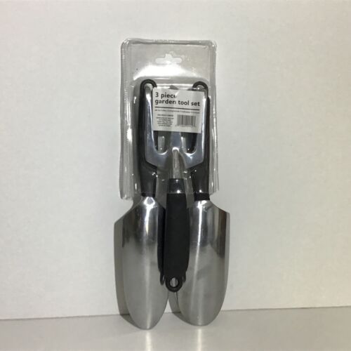 Garden Tool Set 11” Essential Spade Shovel Rake Digging Bar 3 Pc Outdoor