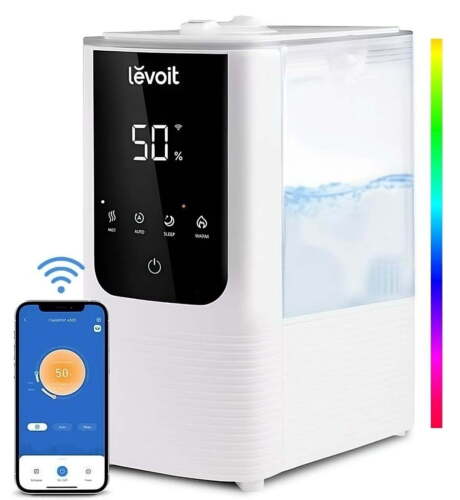 Levoit Smart Cool and Warm Mist Top Fill Humidifier with Aromatherapy, 4.5L