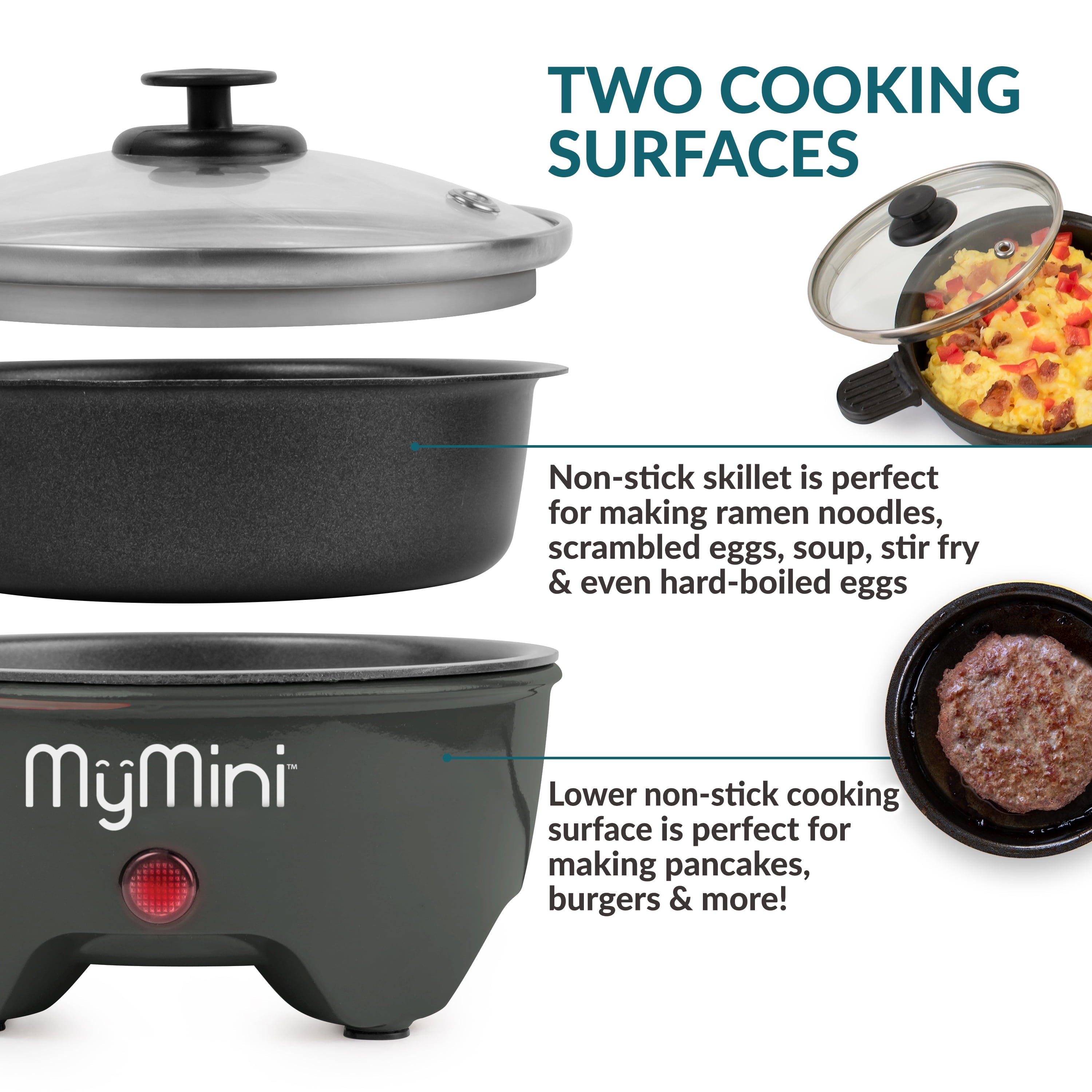 MyMini 5-inch Noodle Cooker & Skillet Electric Hot Pot, Blackberry (3.7
