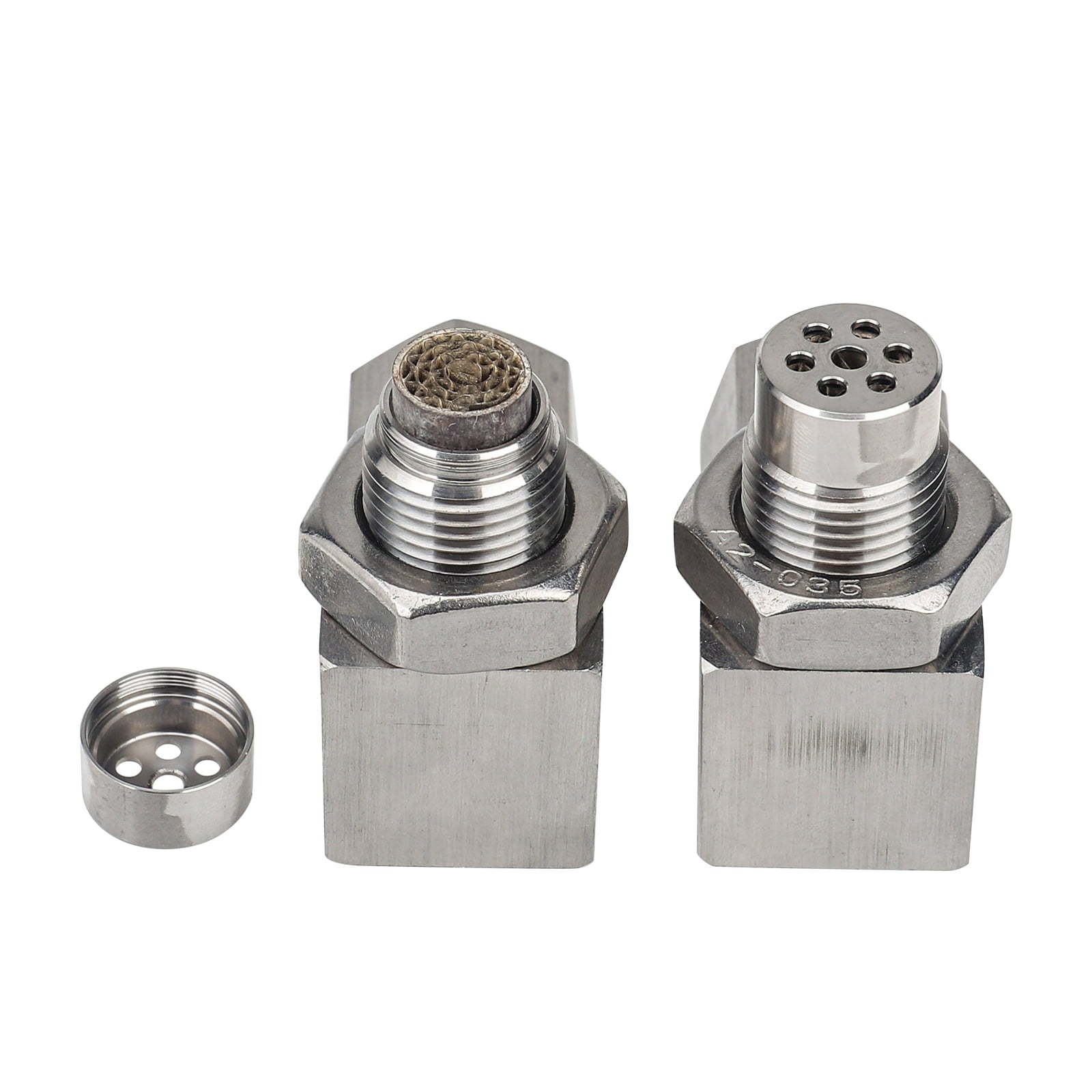 3mirrors 90-Degree 02 Sensor Check Engine Light Eliminator Adapter M18x1.5 Mounting Fittings Accessories - Stainless Steel, 10-Pack