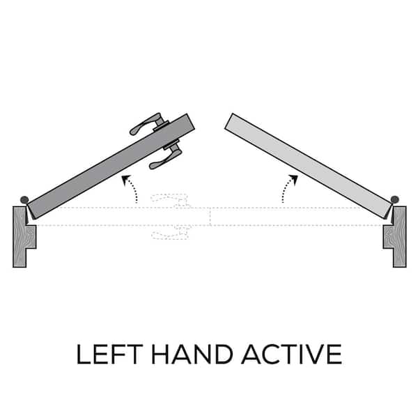 Shaker Flat Panel 60 in. x 80 in. Left Hand Active Solid Core Primed HDF Double Prehung French Door with 6-9/16 in. Jamb