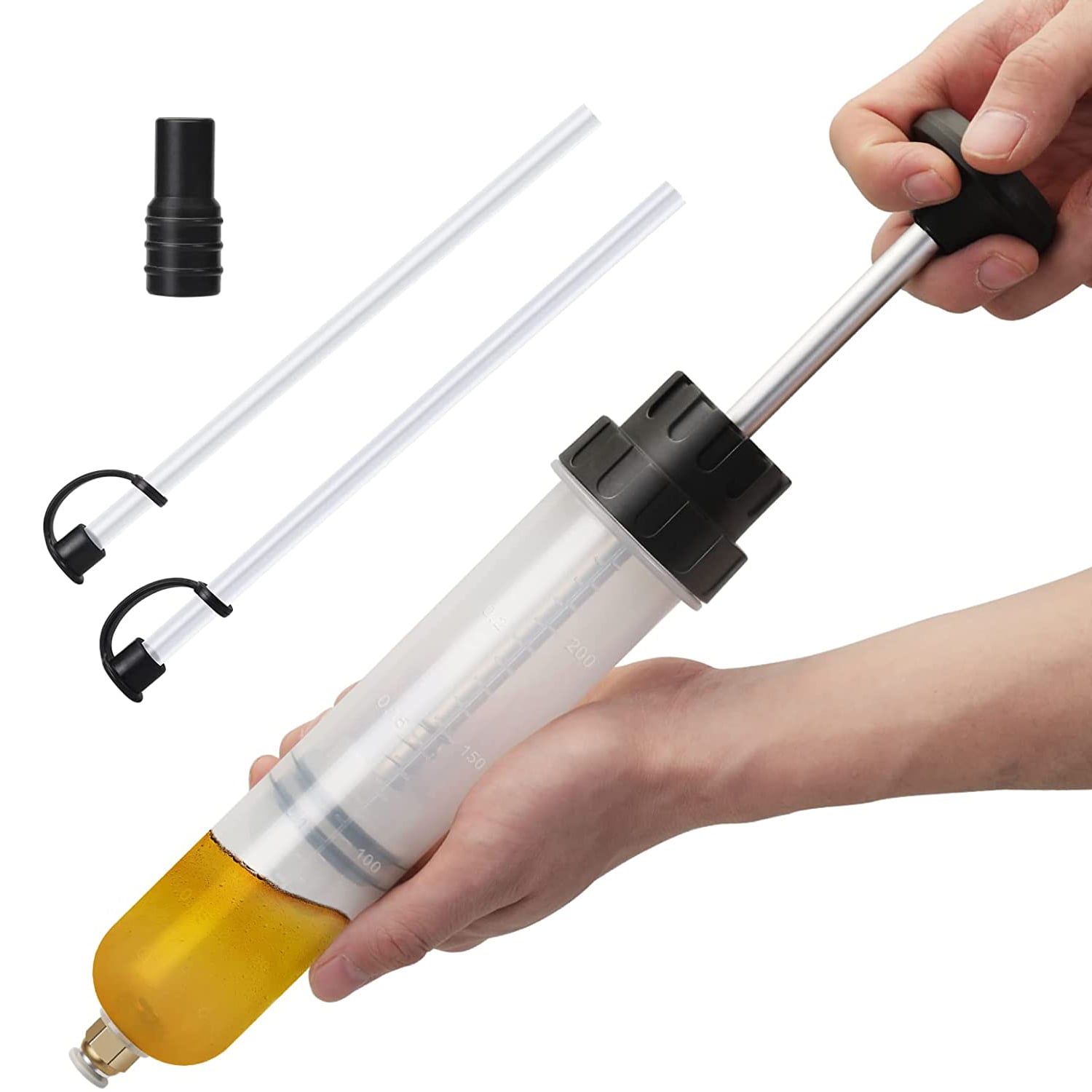 Hand Oil Change Syringe Brake Fluid Extractor Pump Automotive Oil Syringe 200cc