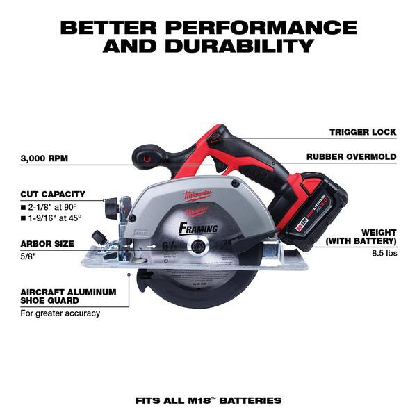 M18 18V Lithium-Ion Cordless Combo Tool Kit (6-Tool) w/ 3/8 in. Impact Wrench and Oscillating Multi Tool