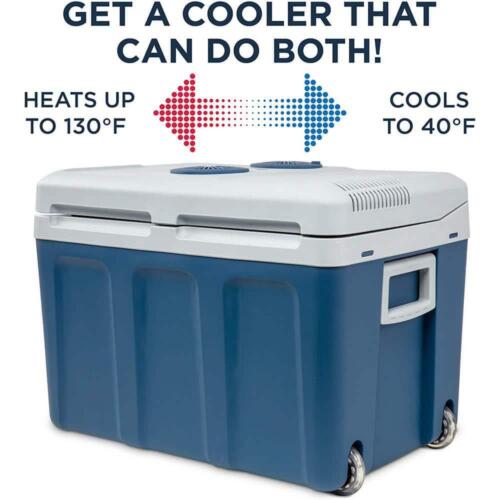 Ivation Chest Cooler 16.4"X22.1"X15<wbr/>.4" 47.6Qt+Thermoe<wbr/>lectric+Wheels<wbr/>+Handles Blue