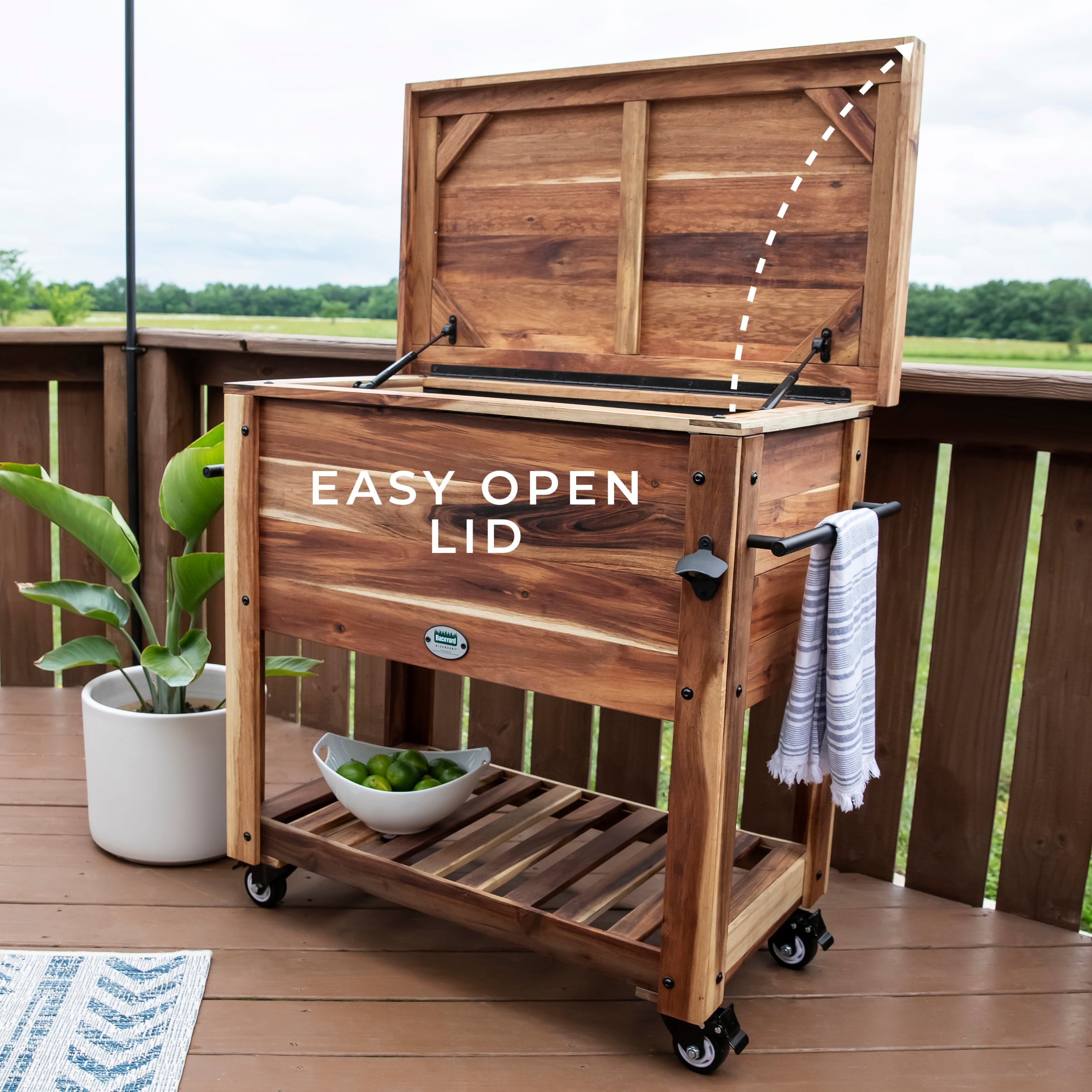 Backyard Discovery 100qt Acacia Patio Cooler