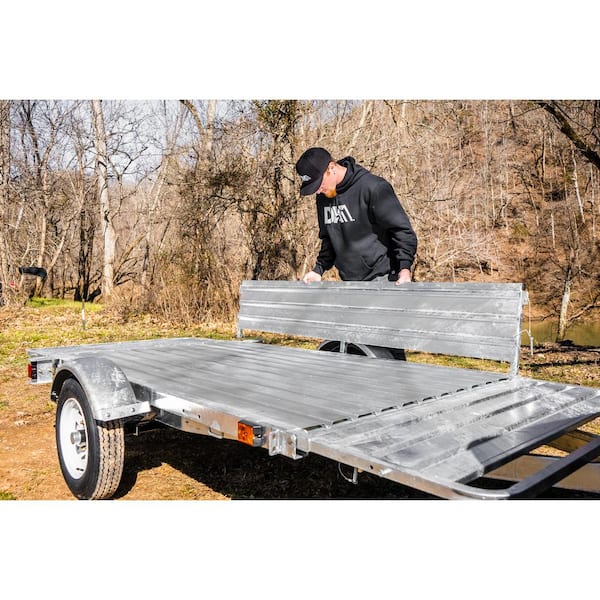 1639 lbs. Payload Capacity 4.5 ft. x 7.5 ft. Galvanized Steel Utility Trailer Kit with Bed Tilt and Collapsing Ends