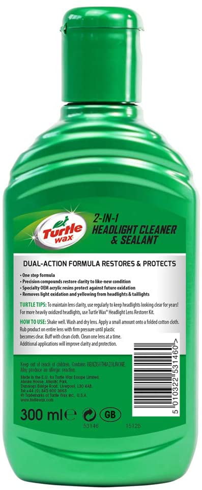 Turtle Wax - Headlight Cleaner  Sealant 300ml