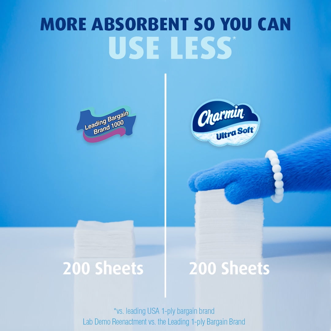 Charmin Ultra Soft Toilet Paper 9 Mega Rolls, 224 Sheets Per Roll
