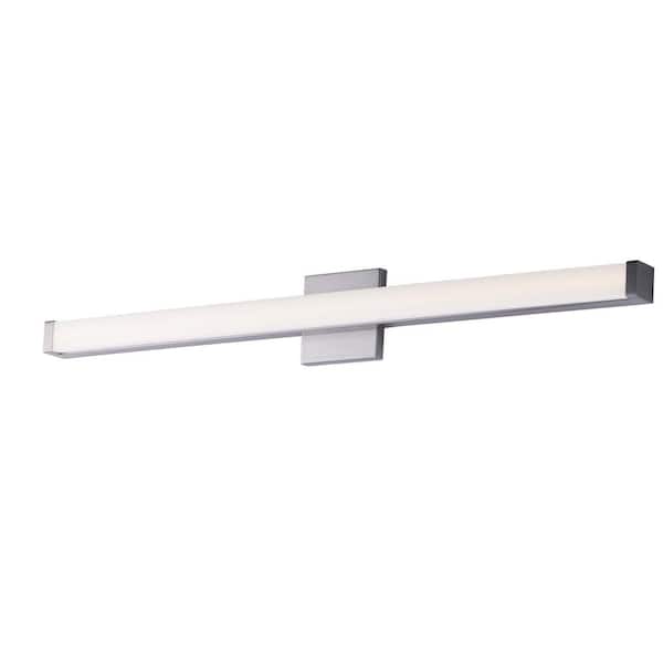 Spec 36 in. Satin Nickel LED Vanity Light Bar